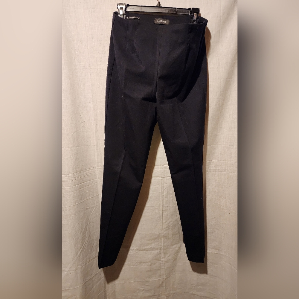 Talbots Easy Travel Straight Leg Pants Size 8 Stretch Black